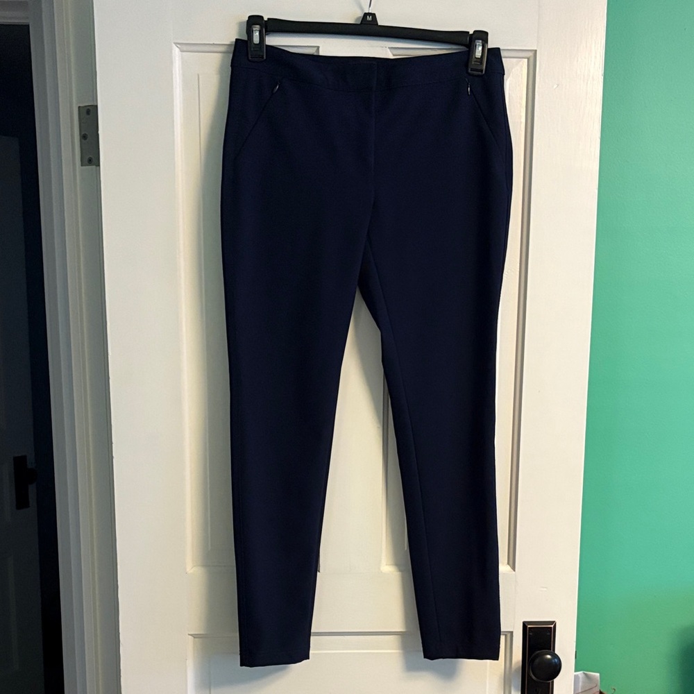 WHBM sz 6 Skinny Ankle Navy Blue Trousers